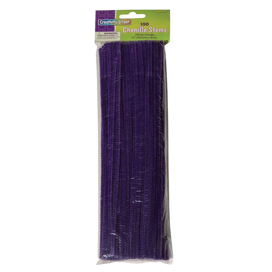 Pipe Cleaner (Chenille Stems) 12" X 6 100 Pieces Purple