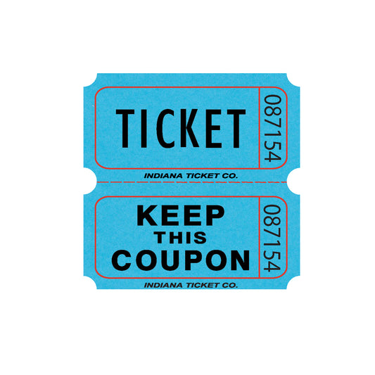 Double Ticket Rolls Color Blue
