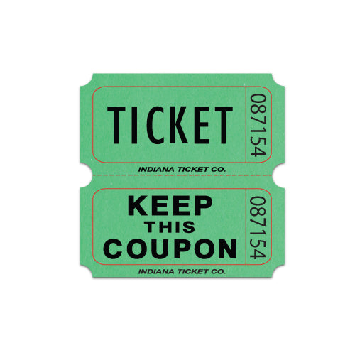 Double Ticket Rolls Color Green