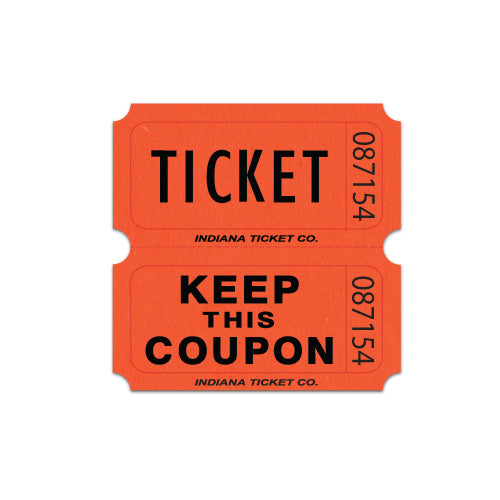 Double Ticket Rolls Color Orange