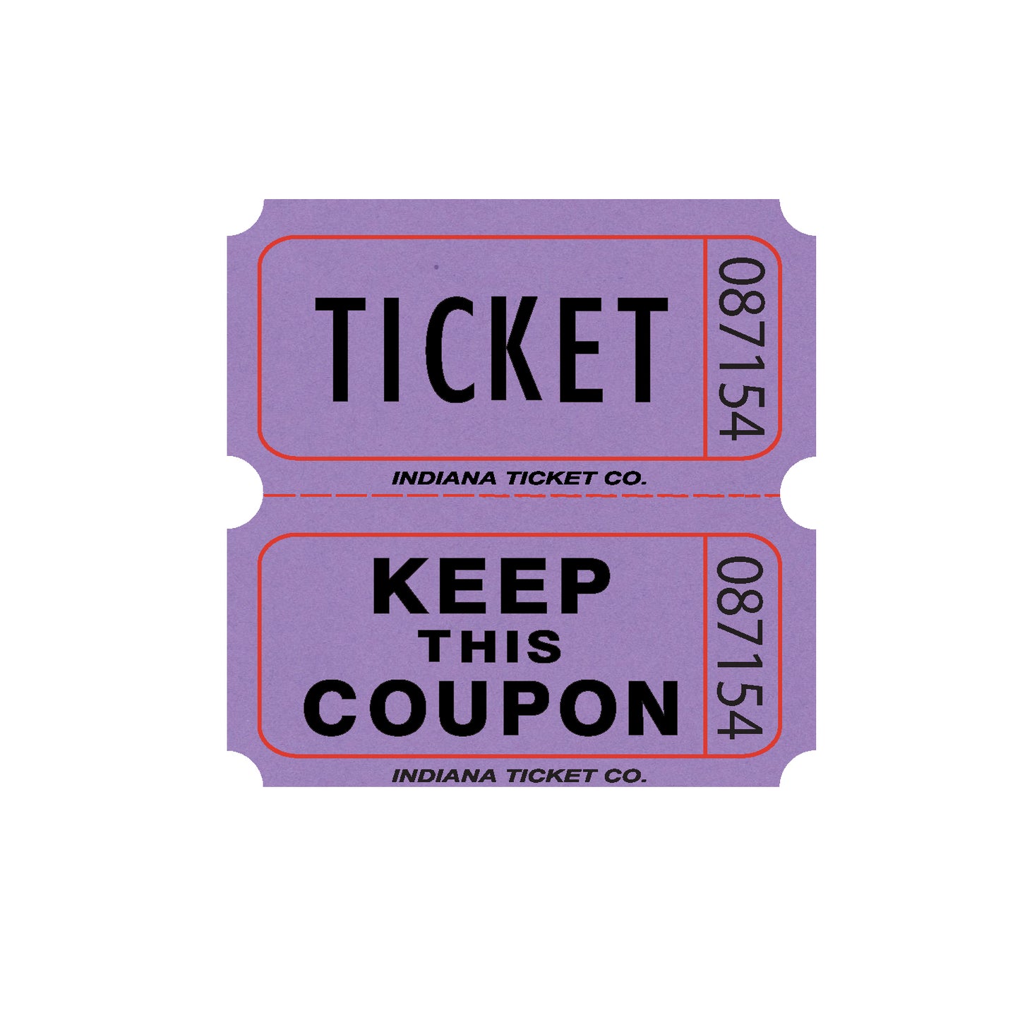 Double Ticket Rolls Color Purple