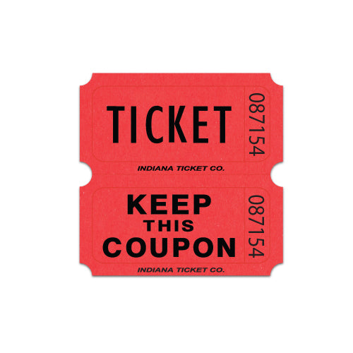Double Ticket Rolls Color Red