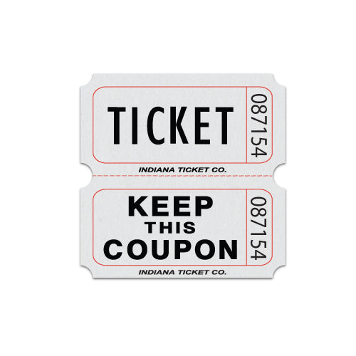 Double Ticket Rolls Color White