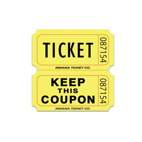 Double Ticket Rolls Color Yellow