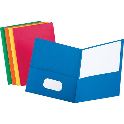 2-Pockets Paper Folder Assorted Colors 25/Pcs