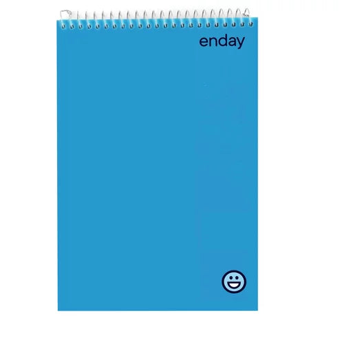 ENDAY Poly Top Spiral Notebook, 5×7, 80 sheets, Color May Vary