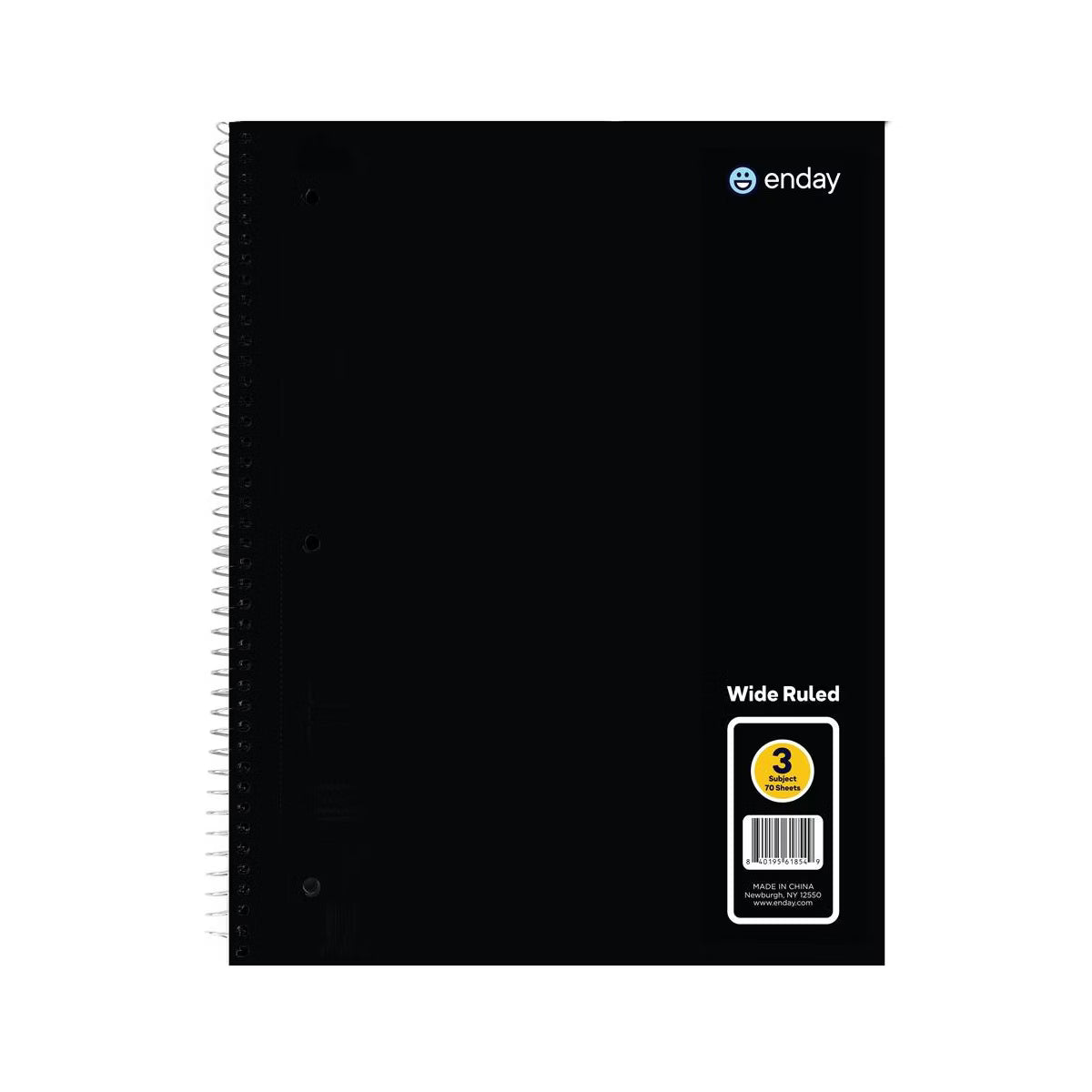 3 Subject Spiral Notebooks, College Ruled Color may vary