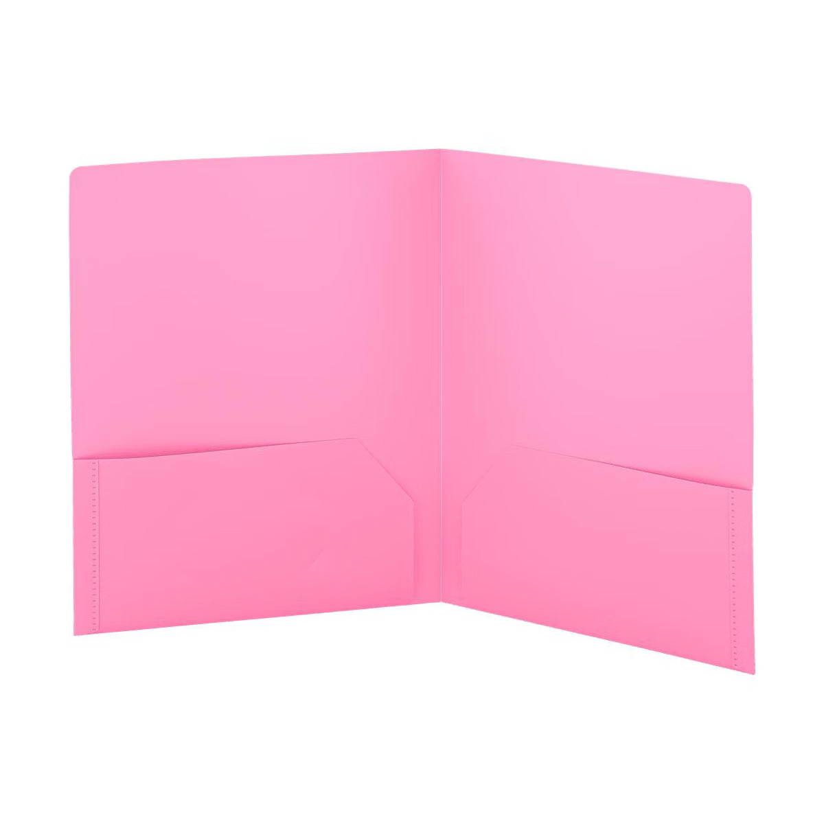 Enday Plastic 2-Pockets Poly Portfolio, Pink