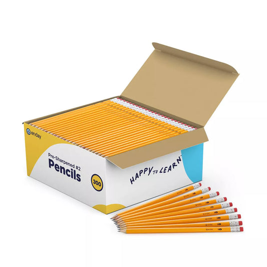 Enday Bulk - 300 Pack, Pre-Sharpened Pencils