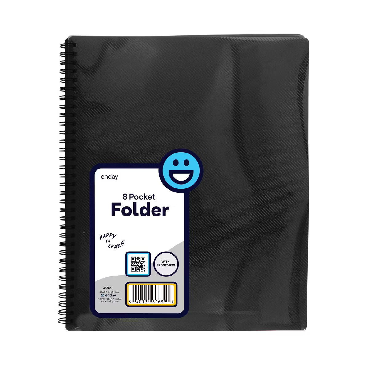 Enday Poly 8 Pockets Folder with Cover View, Color May Vary