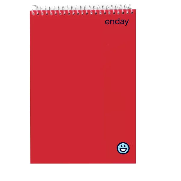 ENDAY Poly Top Spiral Notebook, 5×7, 80 sheets, Color May Vary