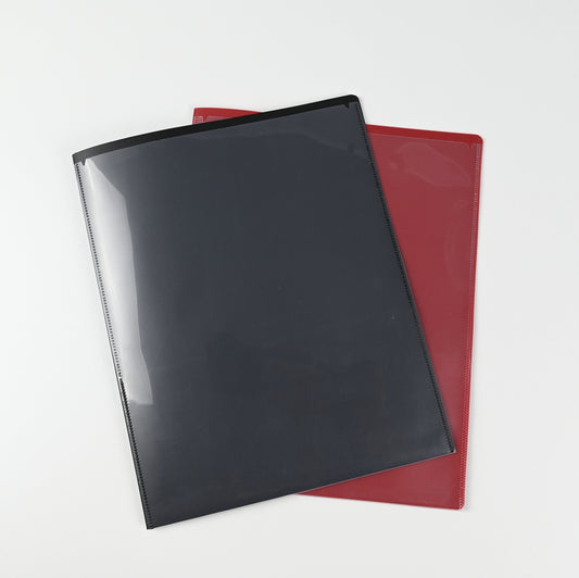 2 Pocket Clear View Folder, Black