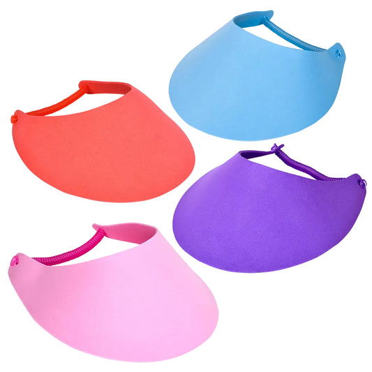 Foam Visor With Coil Band, 12 pcs, Color Vary