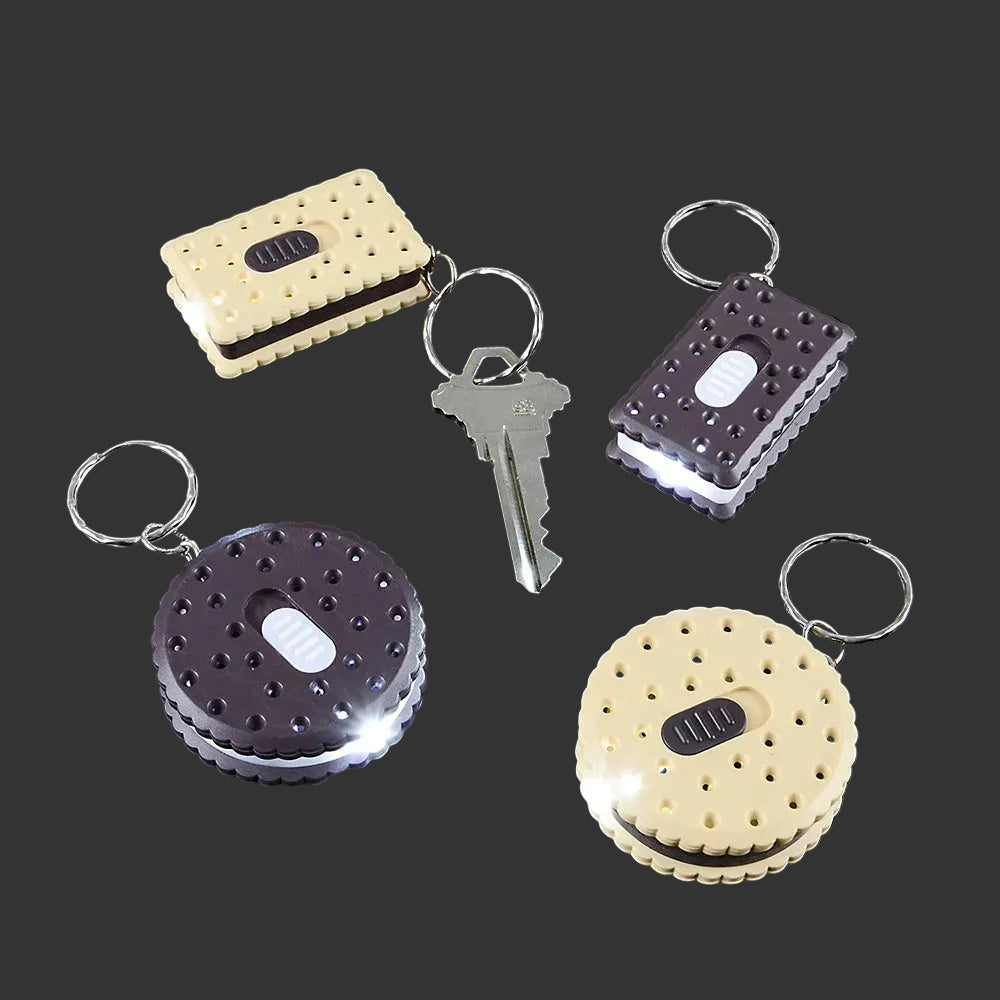 1.75" Cookie Flashlight Keychain, 12pcs,
