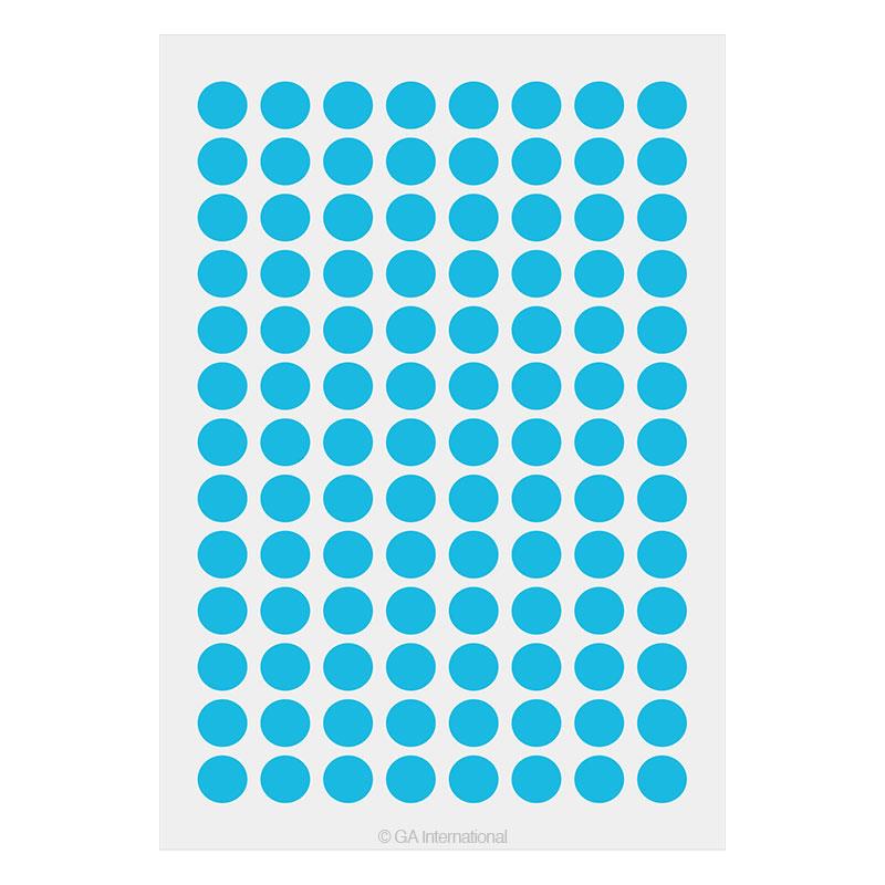 Color Coding Labels 13mm 1/2" Light Blue 32 sheets/pk  2,560 Stickers