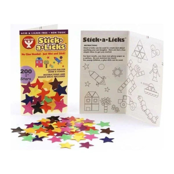 Stick-A-Licks Stars, 1-Inch, Pack on 200