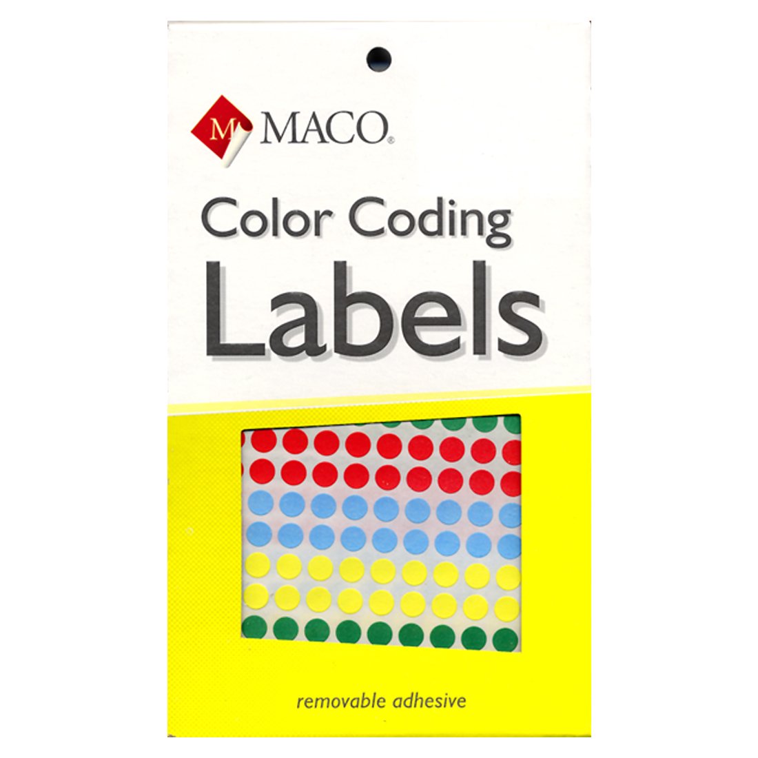 1/4" Dia. Color Coding Labels, Assorted Primary, 768/Bx