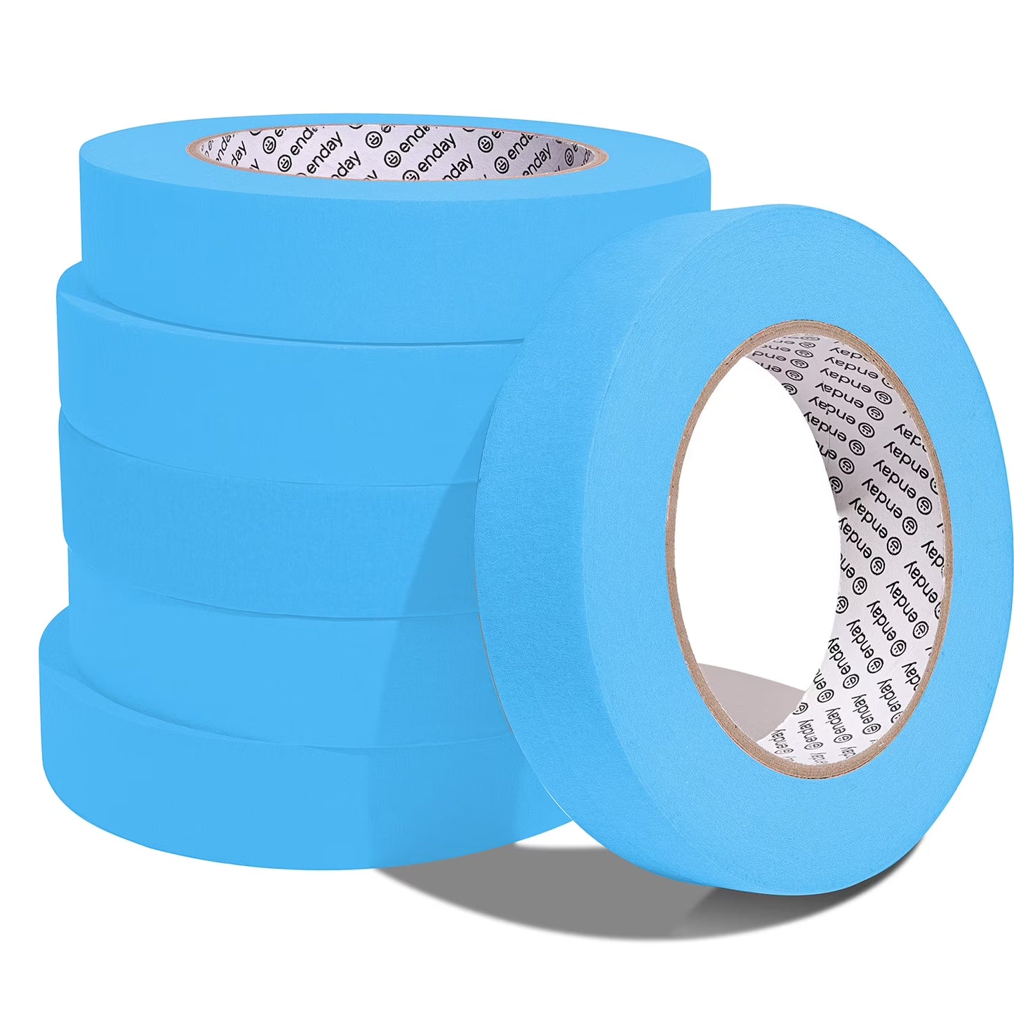 Enday Masking Tape, 1" x 60 Yards, Light Blue