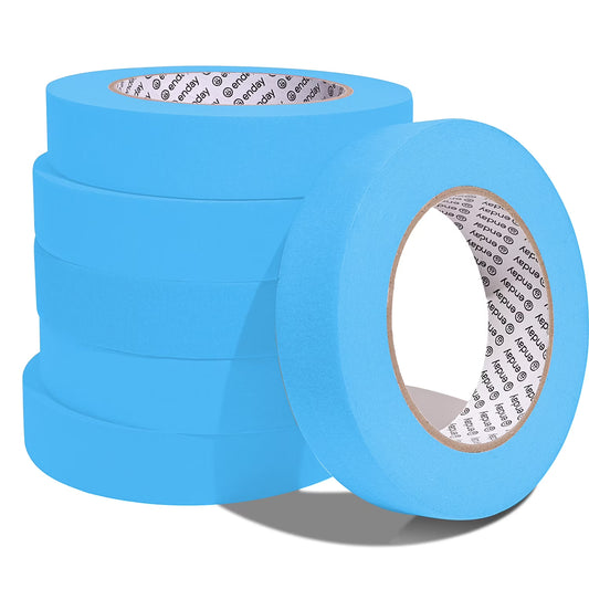 Enday Masking Tape, 1" x 60 Yards, Light Blue