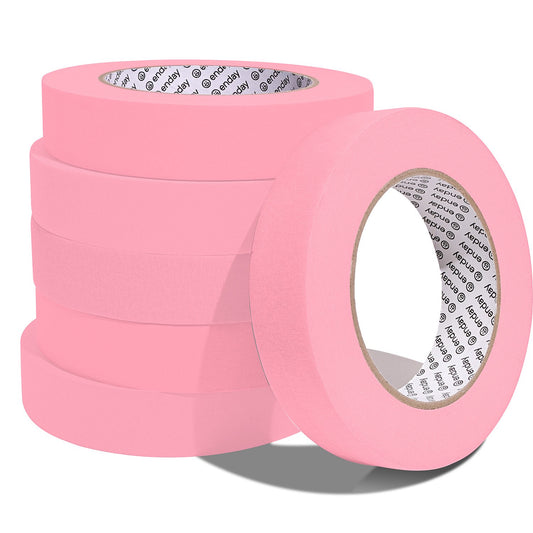 Enday Masking Tape, 1" x 60 Yards, Pink