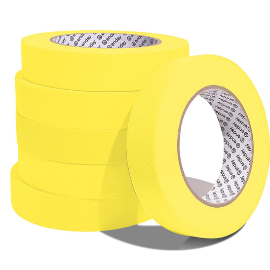 Enday Masking Tape, 1" x 60 Yards, Yellow