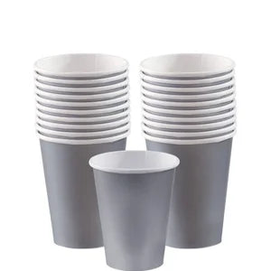 9" Cups, Silver, 10ct