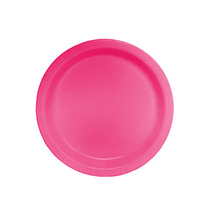 9" Paper Plates, Hot Pink, 16ct