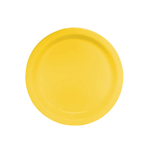 9" Paper Plates, Yellow, 16ct
