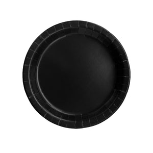 9" Paper Plates, Black, 16ct