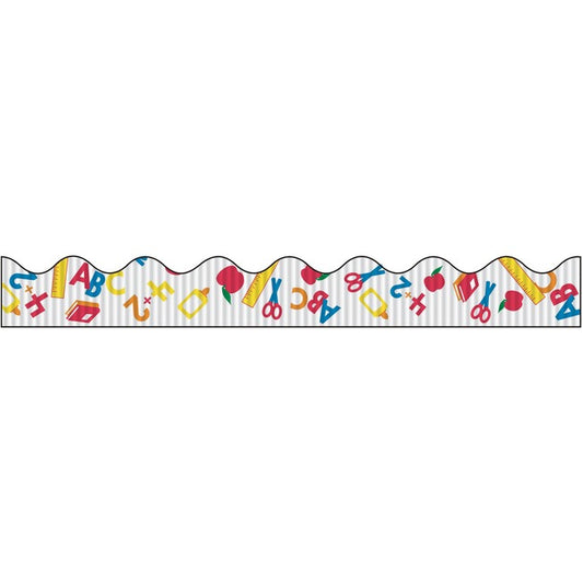 Bordette School Days Scalloped Decorative Border, 2-1/4" x 25'