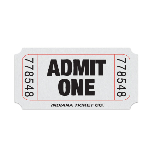 Single Ticket Rolls White