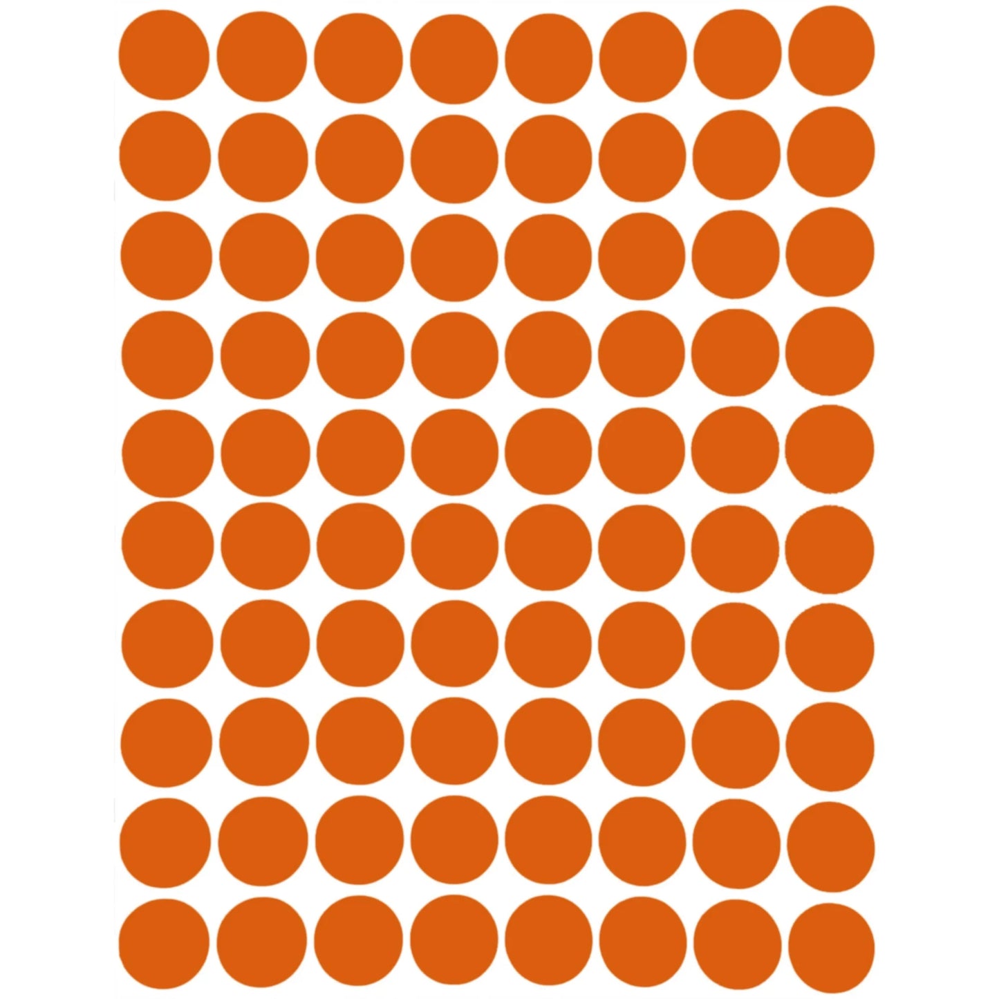 Color Coding Labels 13mm 1/2" Orange 32 sheets/pk  2,560 Stickers