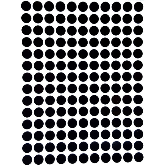 Color Coding Labels 10mm 1/4" Black 32 sheets/pk 4,480 Stickers