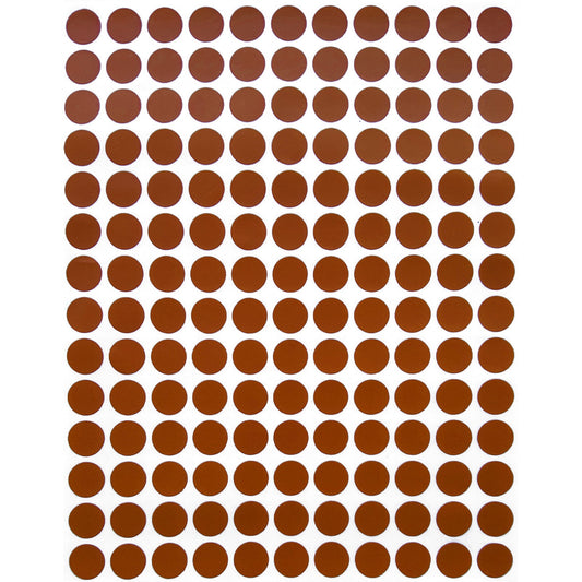 Color Coding Labels 10mm 1/4" Brown 32 sheets/pk 4,480 Stickers