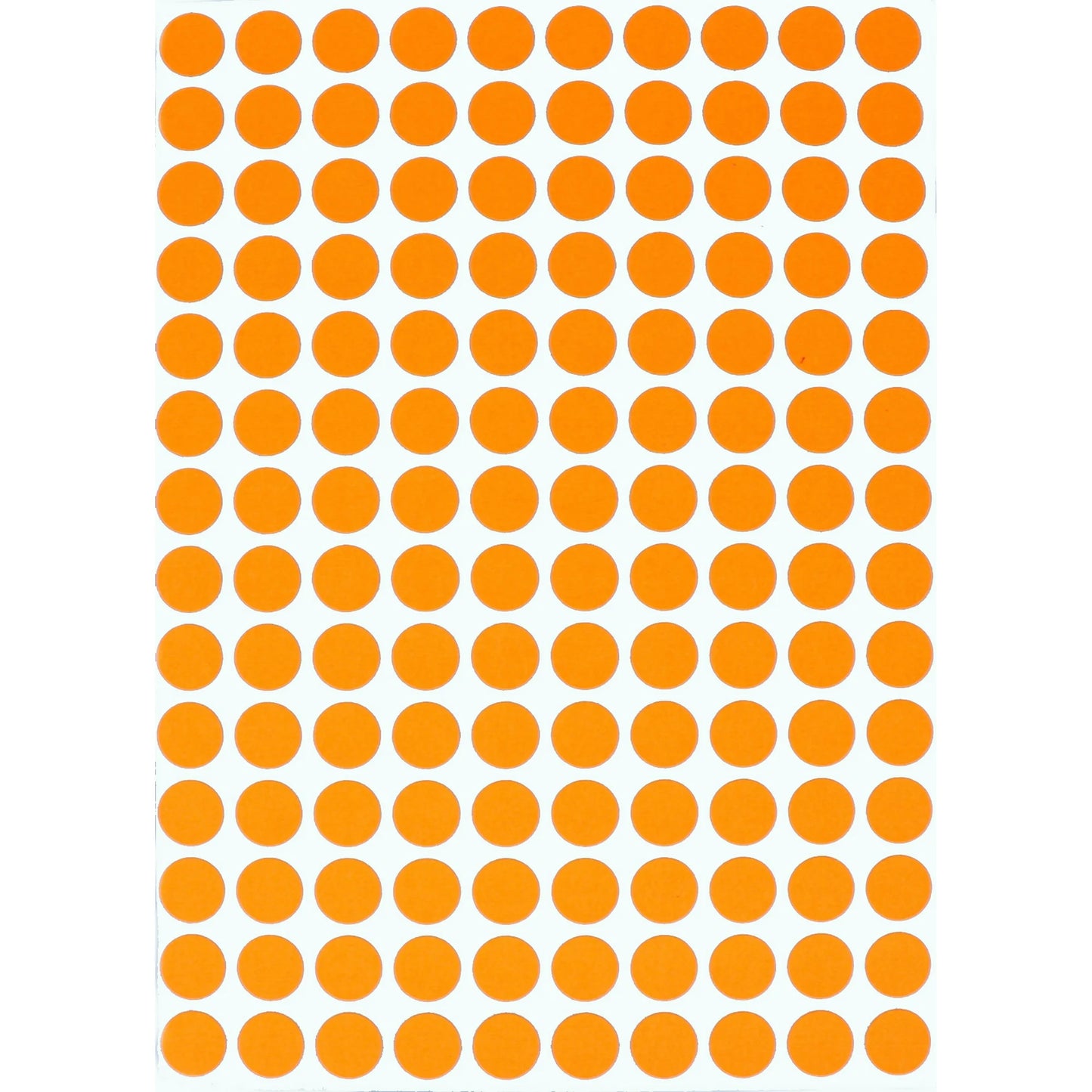Color Coding Labels 10mm 1/4" Orange 32 sheets/pk 4,480 Stickers