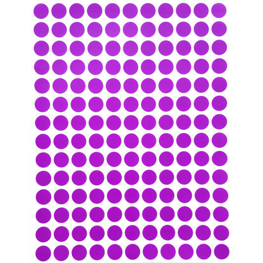 Color Coding Labels 10mm 1/4" Purple 32 sheets/pk 4,480 Stickers