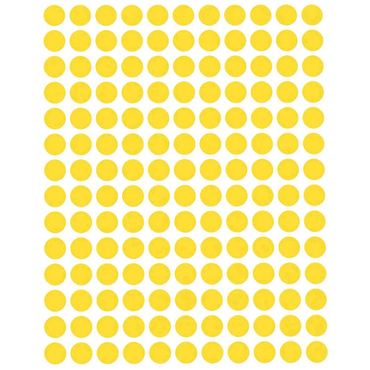 Color Coding Labels 10mm 1/4" Yellow 32 sheets/pk 4,480 Stickers