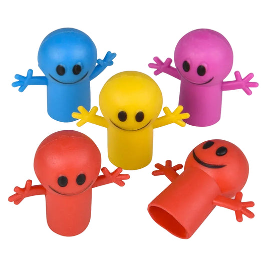 1.5" Smile Finger Puppet, 12 Pcs, Color Vary