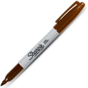 Sharpie Fine Point Permanent Markers Brown Ink,