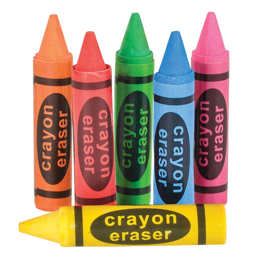 Crayon Erasers, 12pcs, Color Vary