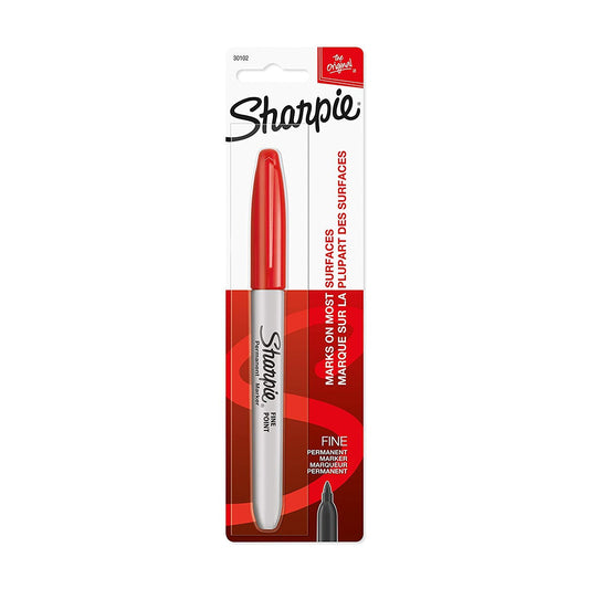 Sharpie Fine Point Permanent Markers Red, Each