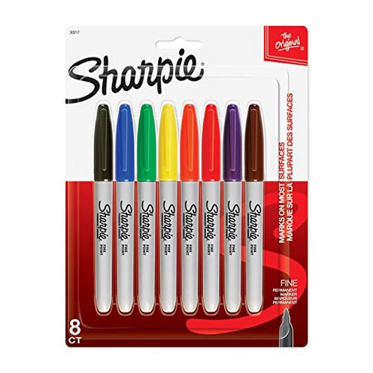 Sharpie Fine Point Permanent Marker Assorted Color 8 Pack