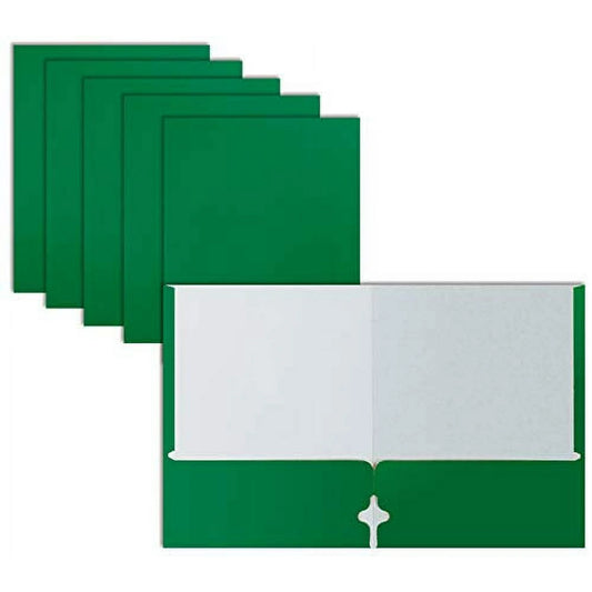 2-Pockets Paper Folder Green (25/Box)