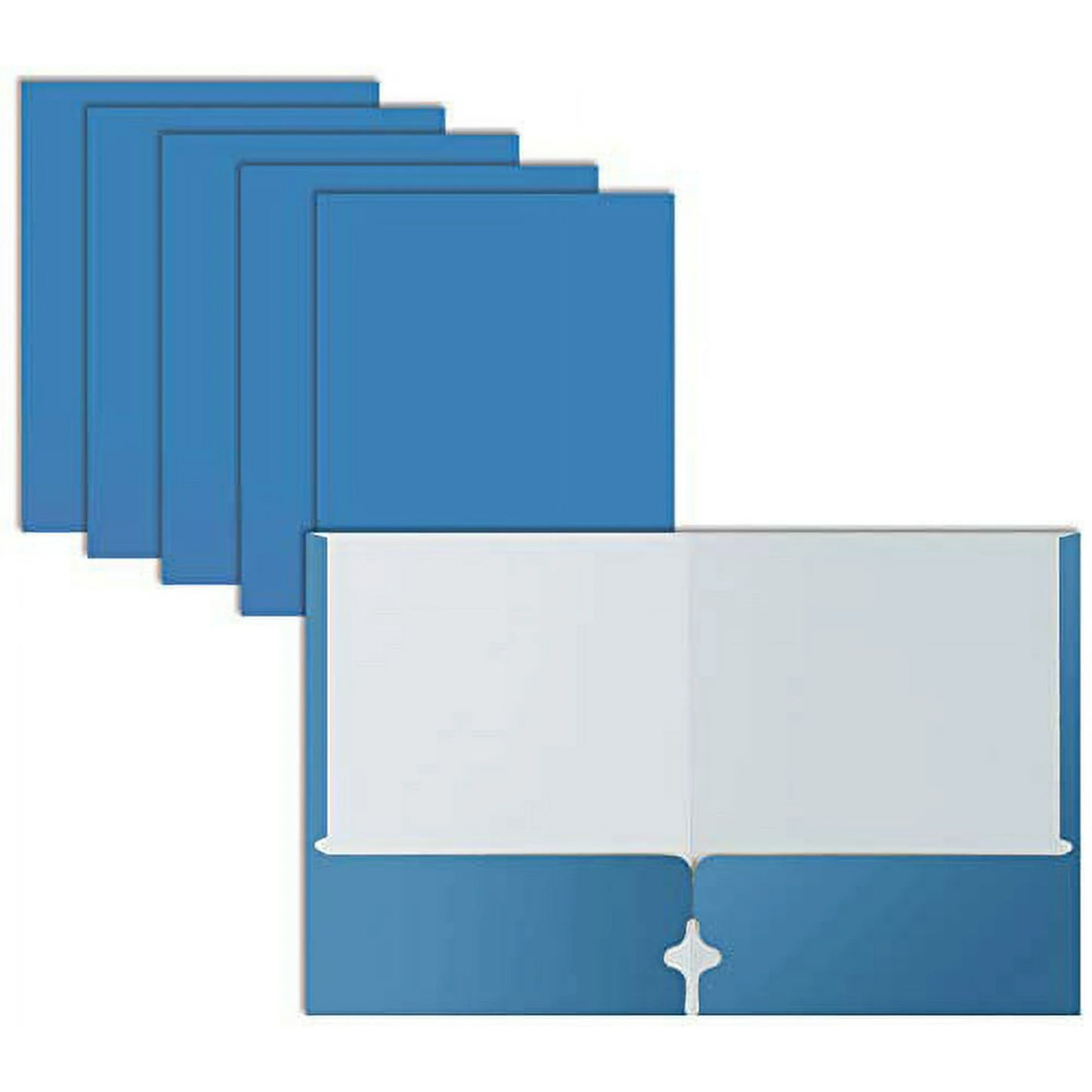 2-Pockets Paper Folder Light Blue 25/Pcs