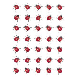 Lady Bug 3/4" Round Stickers, Pack of 10 Sheets