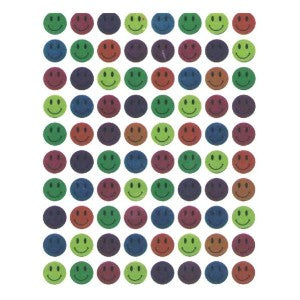 Smiley 1/2" Metallic Stickers, Pack of 10 Sheets