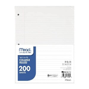 Mead 3-Hole Punched College-Ruled Filler Paper