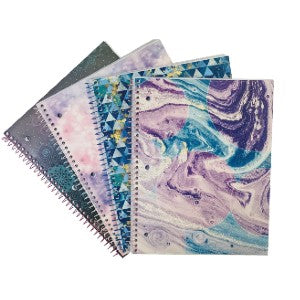 1 Subject Design Spiral Notebooks, 100 Page, College Ruled Design may vary