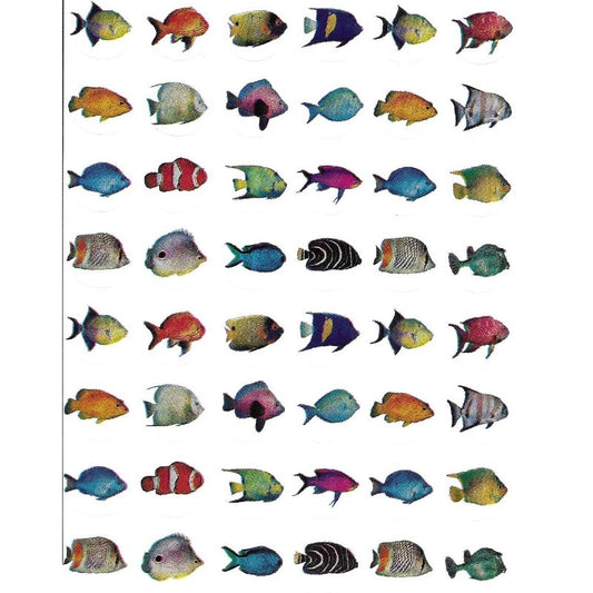 Fish Stickers, Pack of 10 Sheets