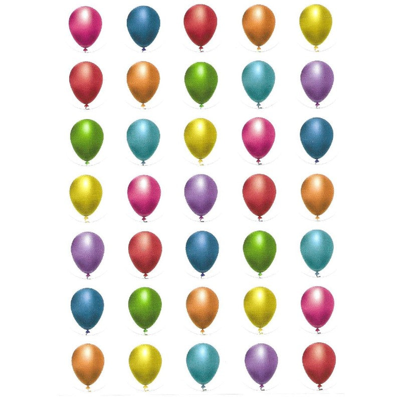 Ballons Stickers, Pack of 10 Sheets